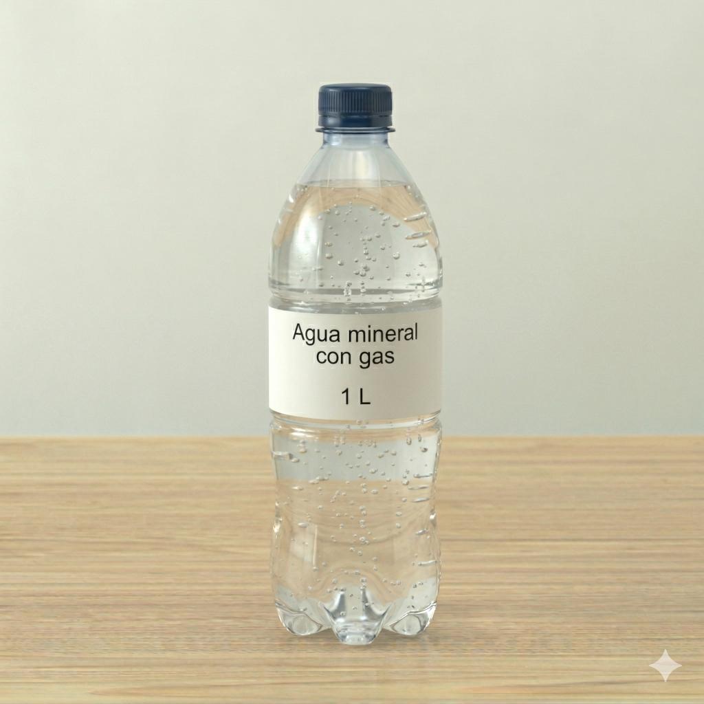 Agua mineral con gas (botella 1 L)