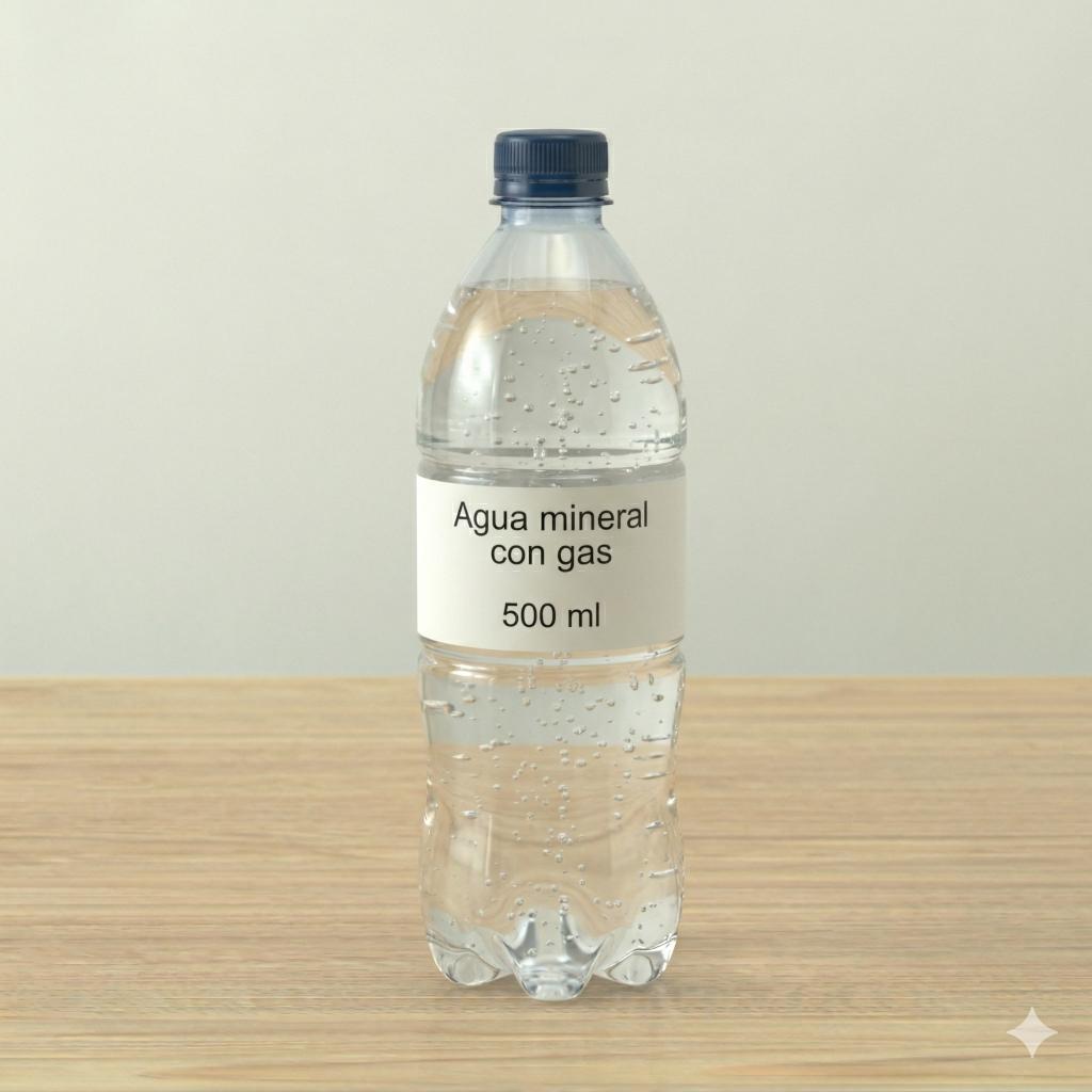 Agua mineral con gas (botella 500 ml)