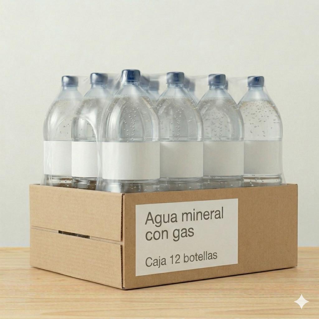 Agua mineral con gas (caja 12 botellas)